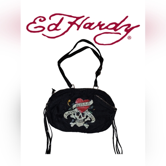 Ed Hardy Handbags - Vintage Ed Hardy "Love Kills Slowly" Bag